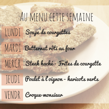 Menu de la semaine automne