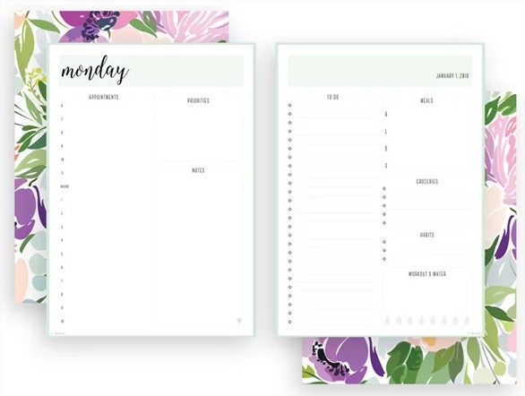 5 modèles de planning journalier / to do list à imprimer - blog un Café avec Clémentine