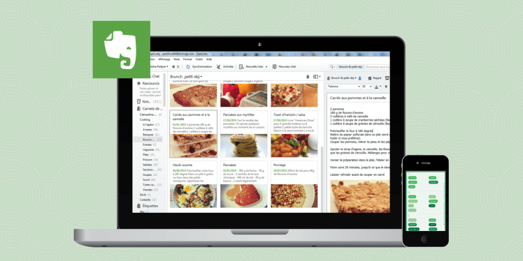 Utiliser Evernote comme carnet de cuisine - blog un café avec Clémentine