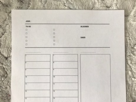 Planning journalier - Un café avec Clémentine