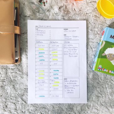 Planning journalier – à imprimer