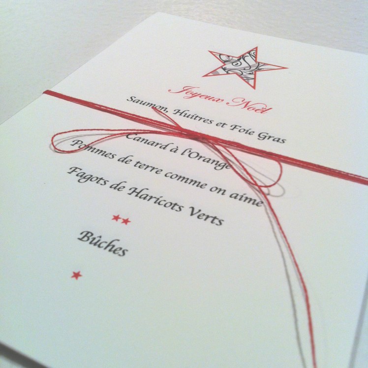 Modèle de Menu de Noël à imprimer