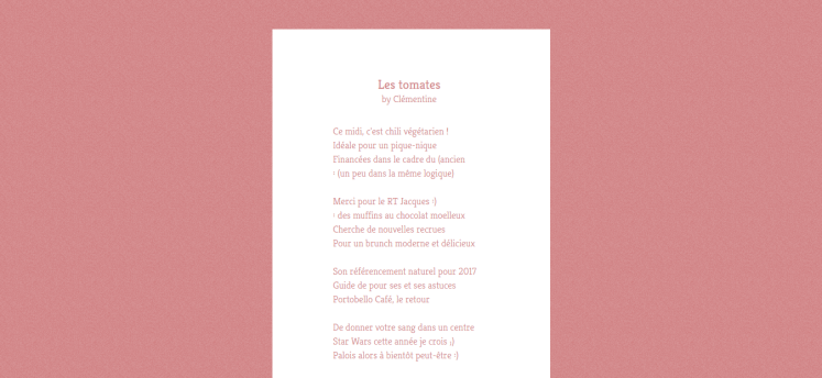 Actu Web - Poeme Twitter